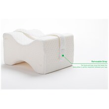Mind Reader Memory Foam Knee Pillow, White (KNEELOW-WHT)