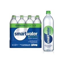 Glaceau Smartwater Flavored Water, 23.7 Oz., 12/Pack (157206)