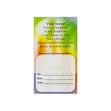 Custom Full Color Sticker Appt. Cards, Rounded Square Sticker, Flat Print, Horizontal, 1-Sided, 250/