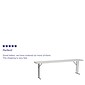 Flash Furniture Kathryn Folding Table, 96" x 18", Granite White (RB1896)