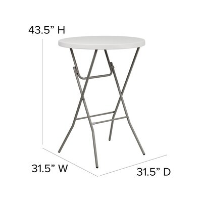 Flash Furniture Kathryn Folding Table, 31.5" x 31.5", Granite White (RB32RBARGW)