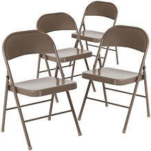 Flash Furniture HERCULES Series Metal Folding Chair, 4/Pk (4BDF002BGE)