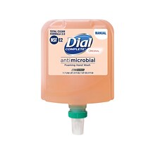 Dial Complete 1700 Antibacterial Foaming Hand Soap Refill, Original, 57.5 Fl. Oz., 3/Carton (DIA1972