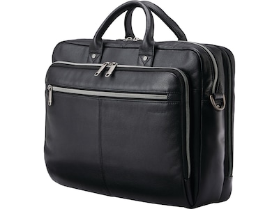 Samsonite Classic Leather Top Loading Briefcase, Black (126039-1041)