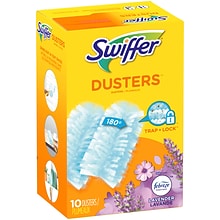 Swiffer Dusters Multi-Surface Synthetic Fiber Refills, Febreze Lavender Scent, Blue, 10/Pack (16697)