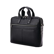 Samsonite Classic Laptop Briefcase, Black Leather (126038-1041)