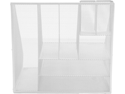 Mind Reader Ultimate 8-Compartment Wire Mesh File Organizer, White (MESHORG-WHT)