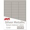 JAM Paper Laser/Inkjet Address Labels, 1 x 2 5/8, Silver Metallic, 120 Labels/Pack (40732536)