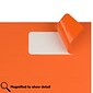 JAM Paper Laser/Inkjet Mailing Address Label, 1" x 2 5/8", Orange, 30 Labels/Sheet, 4 Sheets/Pack (302725782)