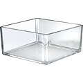 Azar Deluxe Open Lid Storage Bin, Clear, 4/Pack (556348)