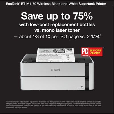 Epson EcoTank ET-M1170 Wireless Monochrome Inkjet Printer