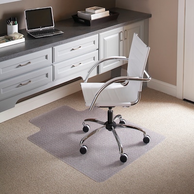 Flash Furniture Vinyl Carpet Chairmat With Lip, 45 x 53, Clear