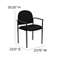 Flash Furniture Tiffany Fabric Stackable Side Reception Chair with Arms, Black (BT5161BK)