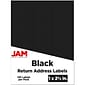 JAM Paper Address Labels, 1" x 2 5/8", Black,  30 Labels/Sheet, 4 Sheets/Pack (302228592)