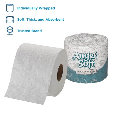 Angel Soft Professional Series Standard Toilet Paper, 2-Ply, White, 450 Sheets/Roll, 80 Rolls/Carton (16880)
