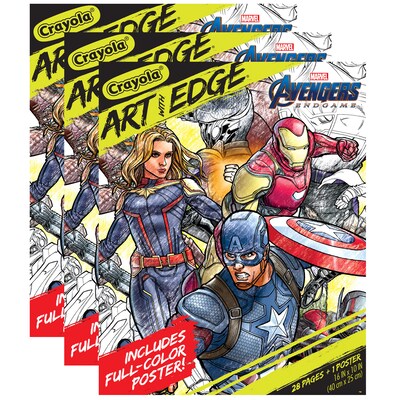 Crayola Art with Edge, Marvel Avengers Infinity Wars Coloring Pages & Poster, 3 Packs (BIN40489-3)