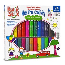 Kwik Stix Solid Tempera Paint Stick, 24 Assorted Colors (TPG604)