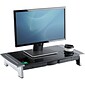 Fellowes Office Suites Premium Monitor Riser, Monitors up to 80 lbs.,Black/Silver (8031001)