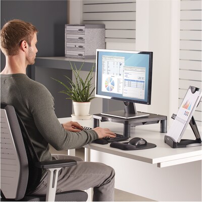 Fellowes Standard Adjustable Monitor Riser, Up to 42", Graphite (9169301)