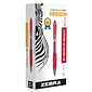 Zebra Sarasa Dry X10 Retractable Gel Pen, Medium Point, 0.7mm, Red Ink, Dozen (46830)