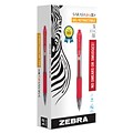Zebra Sarasa Dry X20 Retractable Gel Pen, Bold Point, 1.0mm, Red Ink, Dozen (46630)
