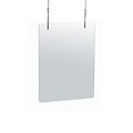 Azar Hanging Sneeze Guard, 40H x 30W, Clear Acrylic, 2/Pack (179906)