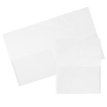 JAM Paper 2-Pocket Presentation Folder, Clear, 6/Pack (381CLEARD)