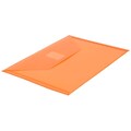 JAM Paper Plastic Envelopes with Hook & Loop Closure, Index Booklet, 5.5 x 7.5, Orange, 12/Pack (920