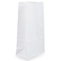 JAM Paper Kraft Lunch Bags, Small, 8 x 4.25 x 2.25, White, 25/Pack (690KRWH)