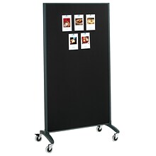 Quartet Motion DuraMax 6H x 3W Whiteboard Surface Room Divider With Graphite Frame (6630MB)