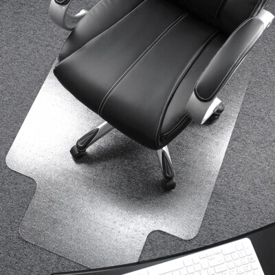 Floortex Cleartex Ultimat Carpet Chair Mat with Lip, 48 x 53, Medium-Pile, Clear (1113423LR)