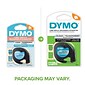 DYMO LetraTag 16952 Plastic Label Maker Tape, 1/2" x 13', Black on Clear (16952)