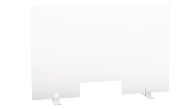 Obex Non-tackable Sneeze Guard with 3 x 12 Cut Out, 24H x 24W, Clear Acrylic (24X24PSSSTO4)