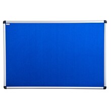 Floortex® Viztex® Fabric Bulletin Board, Aluminium Frame, 18 x 24 (FCVFBB2418A)