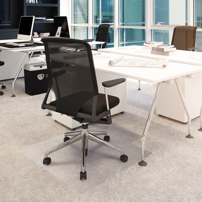 Floortex® Advantagemat® 48 X 60 Rectangular with Lip Chair Mat for Carpets up to 3/8, Vinyl (1115