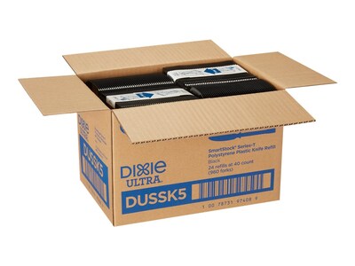 Dixie Ultra SmartStock Series-T Polystyrene Knife Set, Black, 960/Carton (DUSSK5)