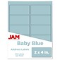 JAM Paper Shipping Labels, 2" x 4", Baby Blue, 10 Labels/Sheet, 12 Sheets/Pack (4052896)