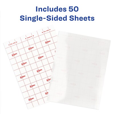 Avery Self-Adhesive Laminating Sheets, Letter Size, 9" x 12", 50/Box (73601)