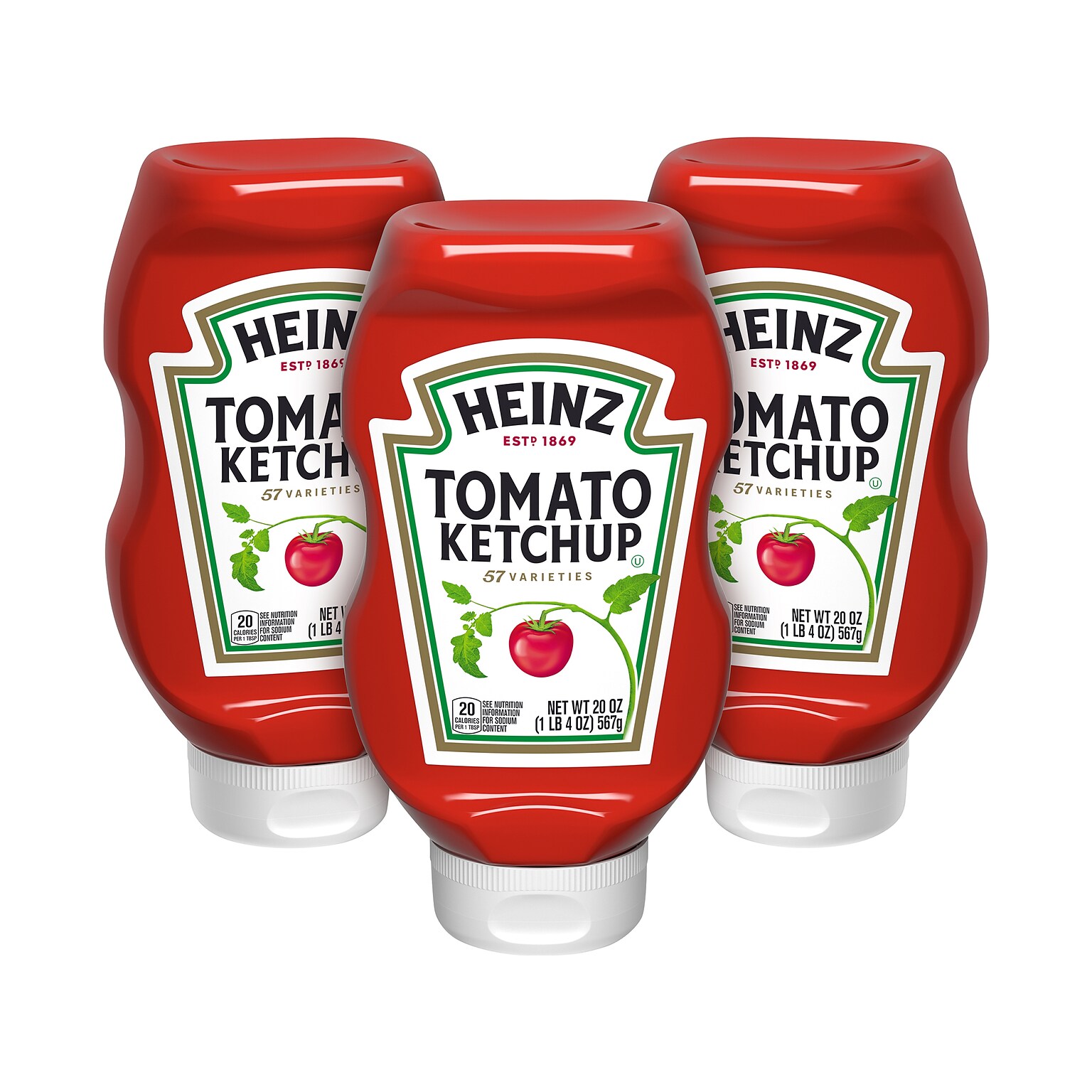 Heinz Tomato Ketchup, 20 oz., 3/Pack (209-01009)
