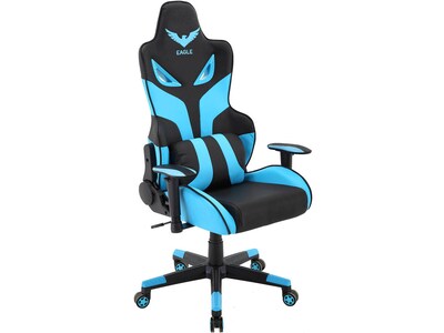 Hanover Commando Fabric Racing Gaming Chair, Black/Electric Blue (HGC0101)