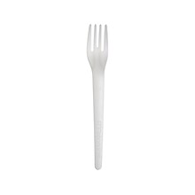 Eco-Products Plantware Crystallized Polylactide Fork, White, 1000/Carton (EP-S012)