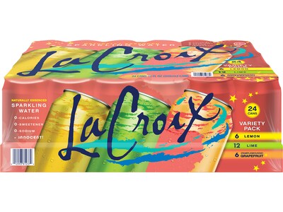 Lacroix Sparkling Water Variety Pack, Lime/Lemon/Grapefruit, 12 oz., 24/Carton (15114428)