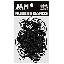 JAM Paper Colored Rubber Bands, #16, 100/Pack (33316RBBL)