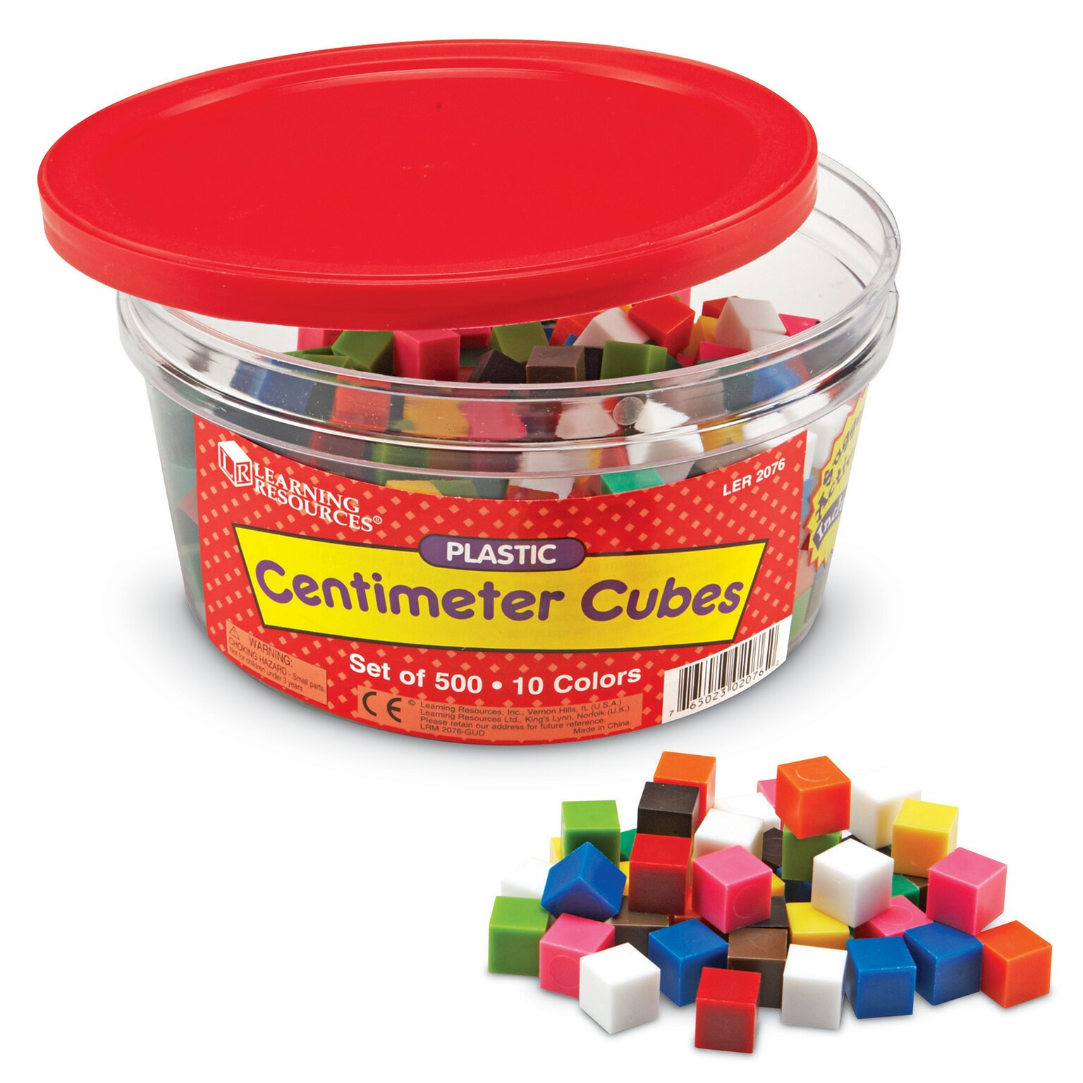 Learning Resources Centimeter Cubes, Pack of 500 (LER2076)