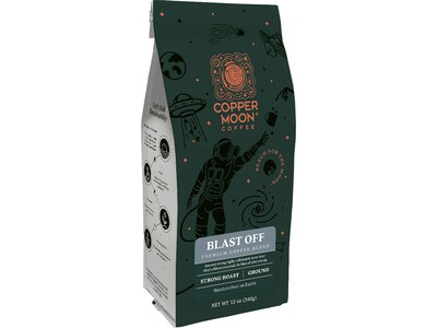 Copper Moon Blast Off Arabica Ground Coffee, Strong Roast, 12 oz. (205331)