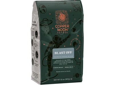Copper Moon Blast Off Arabica Beans Coffee, Strong Roast, 32 oz. (260120)