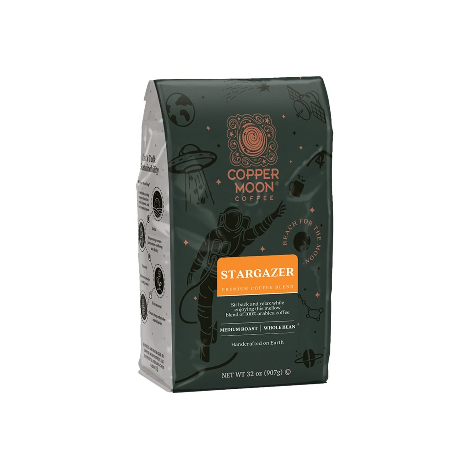 Copper Moon Stargazer Arabica Beans Coffee, Medium Roast, 32 oz. (260126)