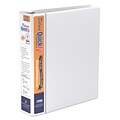 Stride QuickFit 2 3-Ring View Binders, D-Ring, White (89030)
