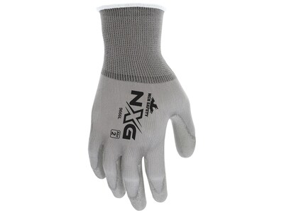 MCR Safety Memphis NXG Nylon Polyurethane-Coated Gloves, Large, Gray, Dozen (9666L)