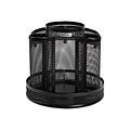 Rolodex 8-Compartment Wire Mesh Rotating Organizer, Black (1773083)